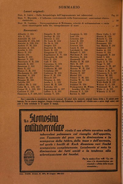 Rivista di patologia e clinica della tubercolosi organo ufficiale della Società italiana fascista di studi scientifici sulla tubercolosi