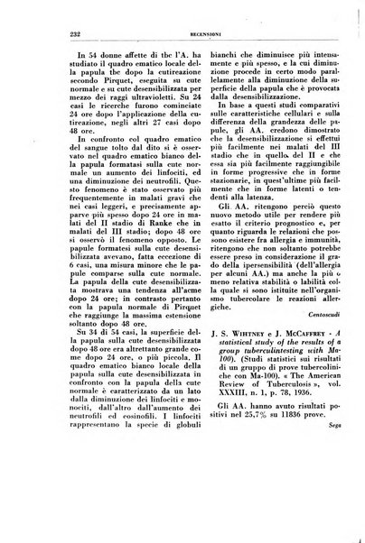 Rivista di patologia e clinica della tubercolosi organo ufficiale della Società italiana fascista di studi scientifici sulla tubercolosi