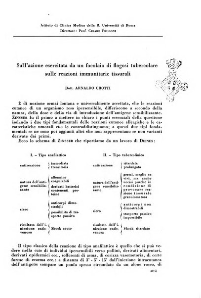 Rivista di patologia e clinica della tubercolosi organo ufficiale della Società italiana fascista di studi scientifici sulla tubercolosi