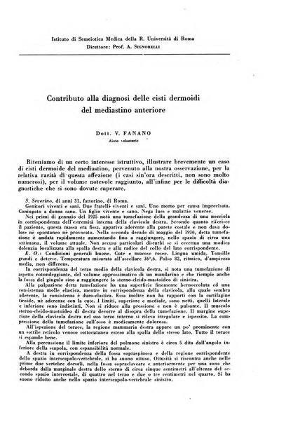 Rivista di patologia e clinica della tubercolosi organo ufficiale della Società italiana fascista di studi scientifici sulla tubercolosi