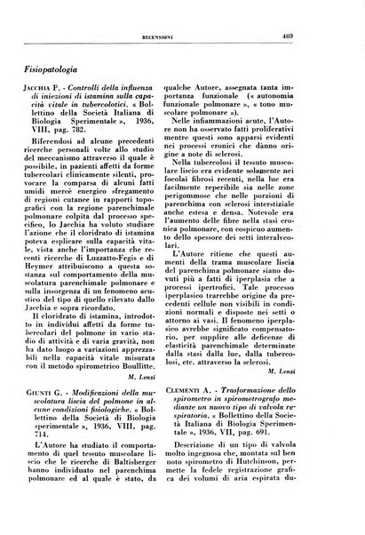 Rivista di patologia e clinica della tubercolosi organo ufficiale della Società italiana fascista di studi scientifici sulla tubercolosi