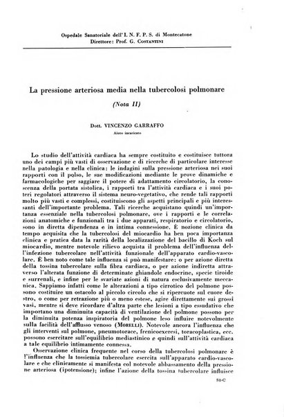 Rivista di patologia e clinica della tubercolosi organo ufficiale della Società italiana fascista di studi scientifici sulla tubercolosi