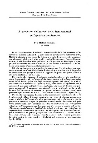 Rivista di patologia e clinica della tubercolosi organo ufficiale della Società italiana fascista di studi scientifici sulla tubercolosi