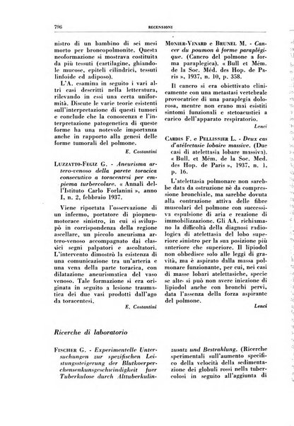 Rivista di patologia e clinica della tubercolosi organo ufficiale della Società italiana fascista di studi scientifici sulla tubercolosi