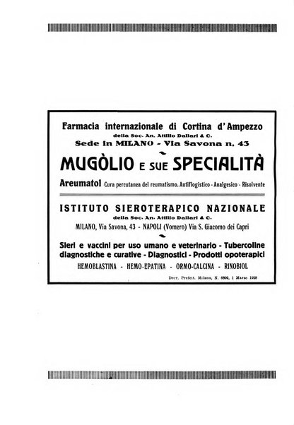 Rivista di patologia e clinica della tubercolosi organo ufficiale della Società italiana fascista di studi scientifici sulla tubercolosi