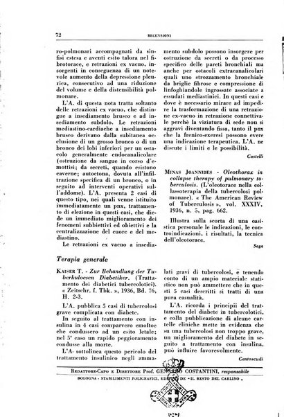 Rivista di patologia e clinica della tubercolosi organo ufficiale della Società italiana fascista di studi scientifici sulla tubercolosi