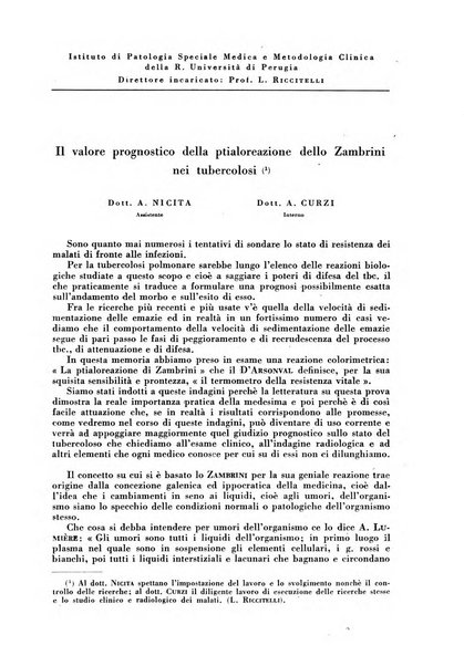 Rivista di patologia e clinica della tubercolosi organo ufficiale della Società italiana fascista di studi scientifici sulla tubercolosi