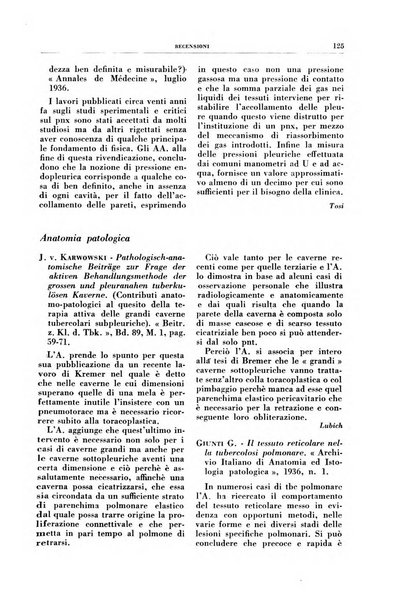 Rivista di patologia e clinica della tubercolosi organo ufficiale della Società italiana fascista di studi scientifici sulla tubercolosi