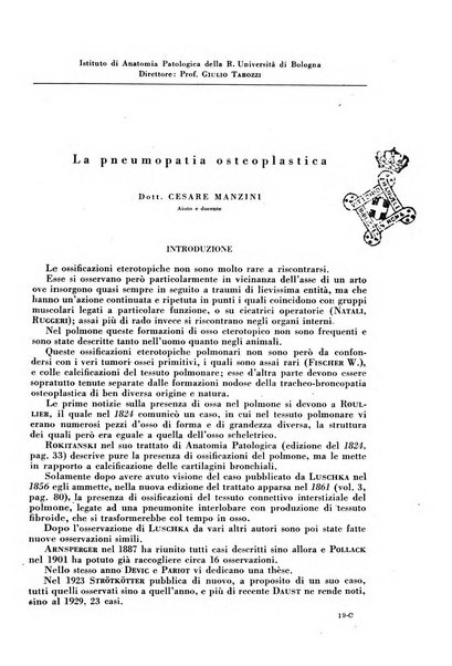 Rivista di patologia e clinica della tubercolosi organo ufficiale della Società italiana fascista di studi scientifici sulla tubercolosi