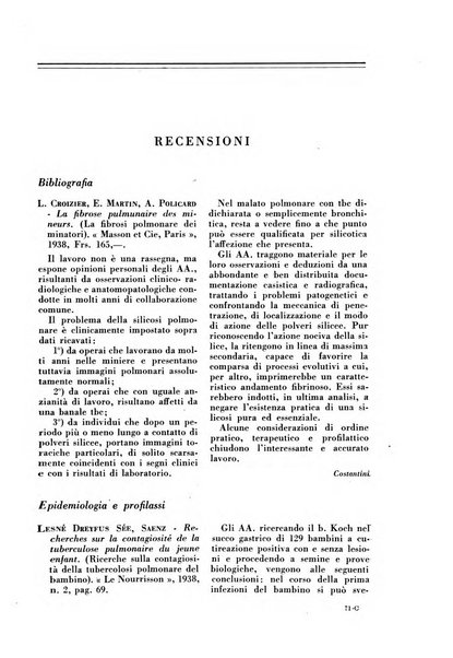 Rivista di patologia e clinica della tubercolosi organo ufficiale della Società italiana fascista di studi scientifici sulla tubercolosi