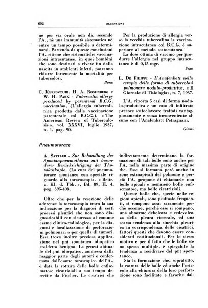 Rivista di patologia e clinica della tubercolosi organo ufficiale della Società italiana fascista di studi scientifici sulla tubercolosi