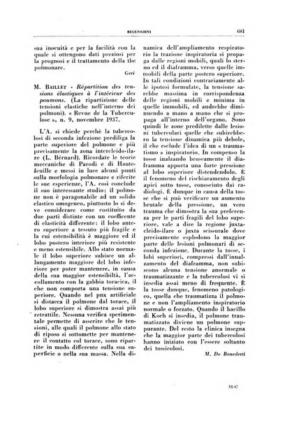 Rivista di patologia e clinica della tubercolosi organo ufficiale della Società italiana fascista di studi scientifici sulla tubercolosi