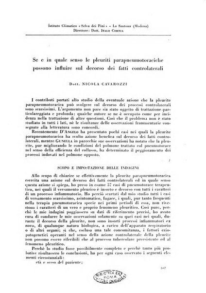 Rivista di patologia e clinica della tubercolosi organo ufficiale della Società italiana fascista di studi scientifici sulla tubercolosi