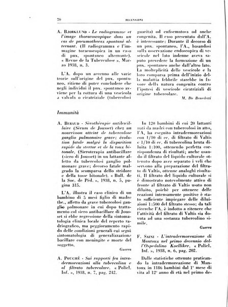 Rivista di patologia e clinica della tubercolosi organo ufficiale della Società italiana fascista di studi scientifici sulla tubercolosi