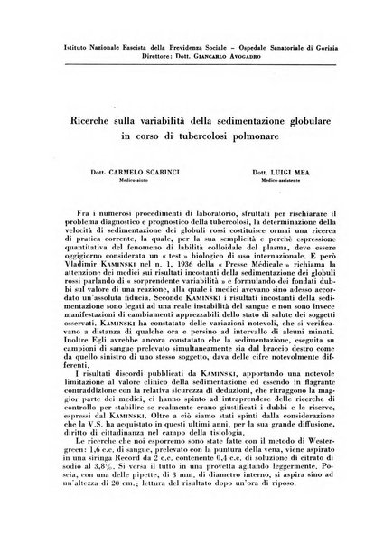 Rivista di patologia e clinica della tubercolosi organo ufficiale della Società italiana fascista di studi scientifici sulla tubercolosi