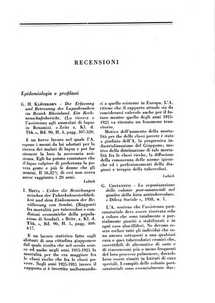 Rivista di patologia e clinica della tubercolosi organo ufficiale della Società italiana fascista di studi scientifici sulla tubercolosi