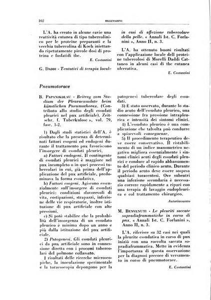 Rivista di patologia e clinica della tubercolosi organo ufficiale della Società italiana fascista di studi scientifici sulla tubercolosi