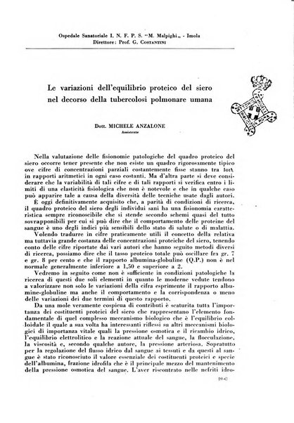 Rivista di patologia e clinica della tubercolosi organo ufficiale della Società italiana fascista di studi scientifici sulla tubercolosi