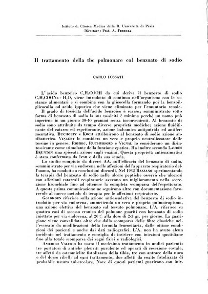 Rivista di patologia e clinica della tubercolosi organo ufficiale della Società italiana fascista di studi scientifici sulla tubercolosi