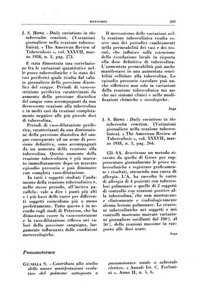 Rivista di patologia e clinica della tubercolosi organo ufficiale della Società italiana fascista di studi scientifici sulla tubercolosi