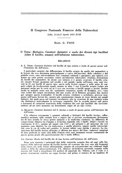 Rivista di patologia e clinica della tubercolosi organo ufficiale della Società italiana fascista di studi scientifici sulla tubercolosi