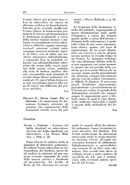 Rivista di patologia e clinica della tubercolosi organo ufficiale della Società italiana fascista di studi scientifici sulla tubercolosi