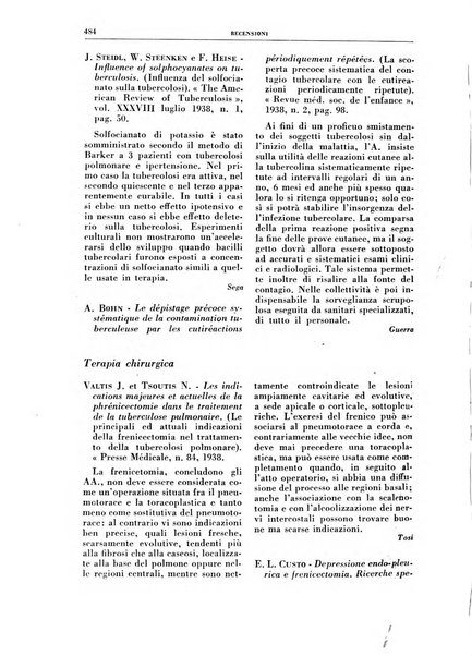 Rivista di patologia e clinica della tubercolosi organo ufficiale della Società italiana fascista di studi scientifici sulla tubercolosi