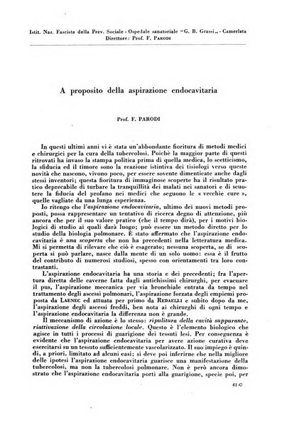 Rivista di patologia e clinica della tubercolosi organo ufficiale della Società italiana fascista di studi scientifici sulla tubercolosi