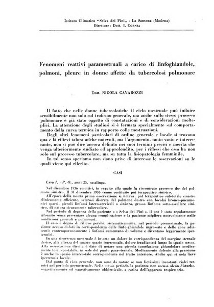 Rivista di patologia e clinica della tubercolosi organo ufficiale della Società italiana fascista di studi scientifici sulla tubercolosi