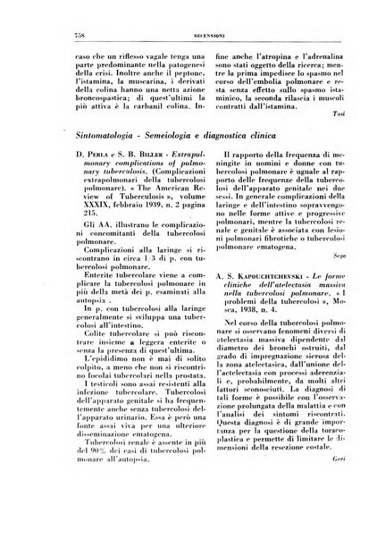 Rivista di patologia e clinica della tubercolosi organo ufficiale della Società italiana fascista di studi scientifici sulla tubercolosi