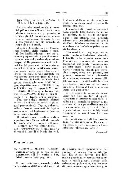 Rivista di patologia e clinica della tubercolosi organo ufficiale della Società italiana fascista di studi scientifici sulla tubercolosi