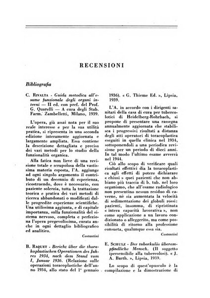 Rivista di patologia e clinica della tubercolosi organo ufficiale della Società italiana fascista di studi scientifici sulla tubercolosi