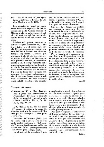 Rivista di patologia e clinica della tubercolosi organo ufficiale della Società italiana fascista di studi scientifici sulla tubercolosi