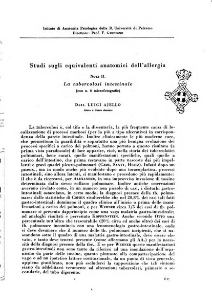 Rivista di patologia e clinica della tubercolosi organo ufficiale della Società italiana fascista di studi scientifici sulla tubercolosi