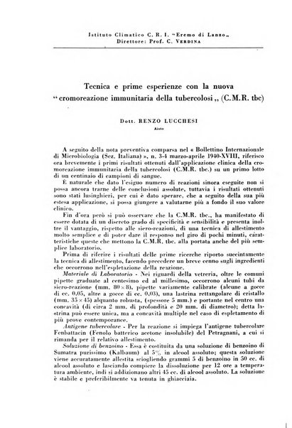 Rivista di patologia e clinica della tubercolosi organo ufficiale della Società italiana fascista di studi scientifici sulla tubercolosi