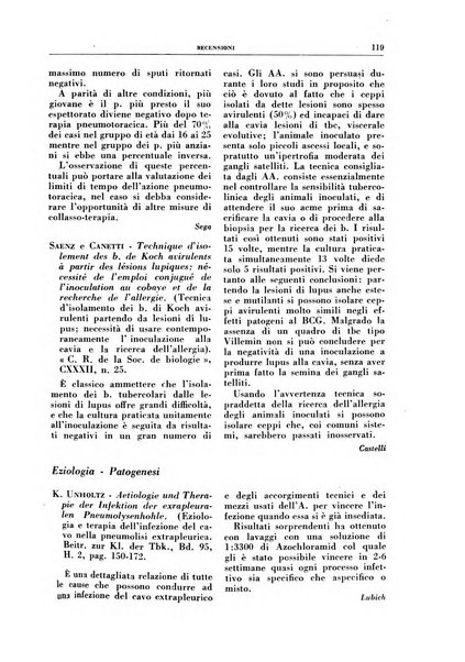 Rivista di patologia e clinica della tubercolosi organo ufficiale della Società italiana fascista di studi scientifici sulla tubercolosi