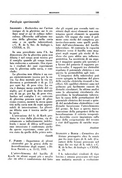 Rivista di patologia e clinica della tubercolosi organo ufficiale della Società italiana fascista di studi scientifici sulla tubercolosi