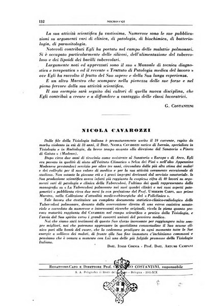 Rivista di patologia e clinica della tubercolosi organo ufficiale della Società italiana fascista di studi scientifici sulla tubercolosi