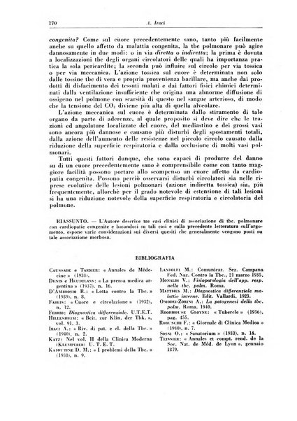 Rivista di patologia e clinica della tubercolosi organo ufficiale della Società italiana fascista di studi scientifici sulla tubercolosi