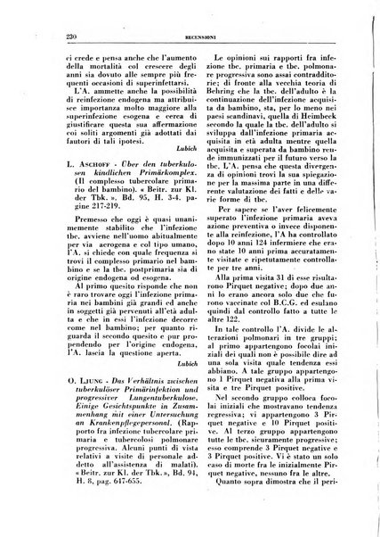 Rivista di patologia e clinica della tubercolosi organo ufficiale della Società italiana fascista di studi scientifici sulla tubercolosi