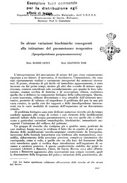 Rivista di patologia e clinica della tubercolosi organo ufficiale della Società italiana fascista di studi scientifici sulla tubercolosi