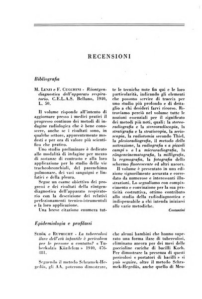 Rivista di patologia e clinica della tubercolosi organo ufficiale della Società italiana fascista di studi scientifici sulla tubercolosi