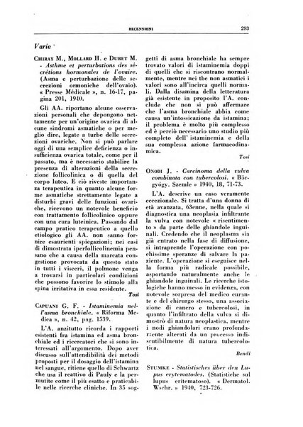 Rivista di patologia e clinica della tubercolosi organo ufficiale della Società italiana fascista di studi scientifici sulla tubercolosi