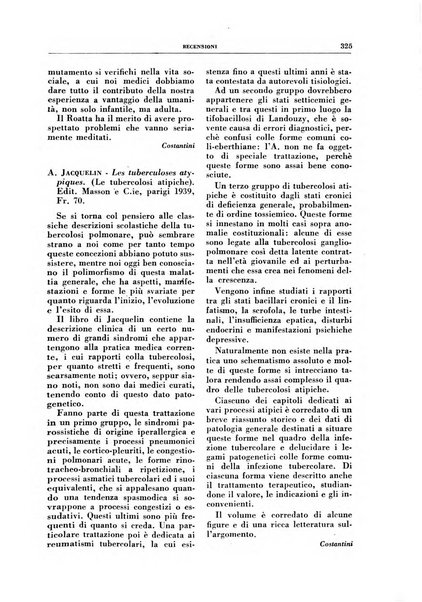 Rivista di patologia e clinica della tubercolosi organo ufficiale della Società italiana fascista di studi scientifici sulla tubercolosi