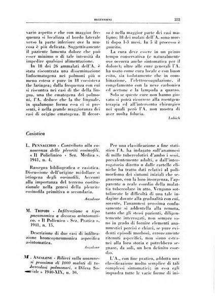 Rivista di patologia e clinica della tubercolosi organo ufficiale della Società italiana fascista di studi scientifici sulla tubercolosi