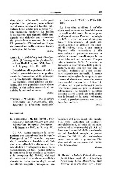 Rivista di patologia e clinica della tubercolosi organo ufficiale della Società italiana fascista di studi scientifici sulla tubercolosi