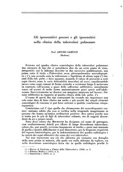 Rivista di patologia e clinica della tubercolosi organo ufficiale della Società italiana fascista di studi scientifici sulla tubercolosi