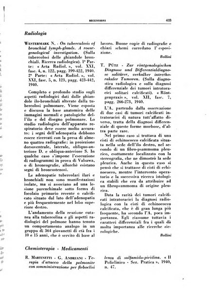 Rivista di patologia e clinica della tubercolosi organo ufficiale della Società italiana fascista di studi scientifici sulla tubercolosi