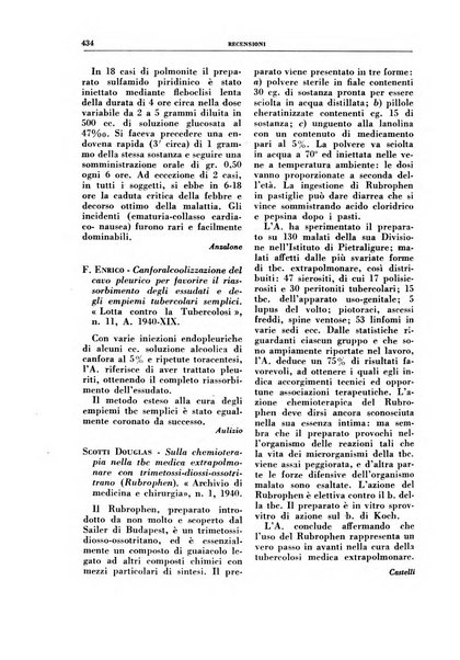 Rivista di patologia e clinica della tubercolosi organo ufficiale della Società italiana fascista di studi scientifici sulla tubercolosi