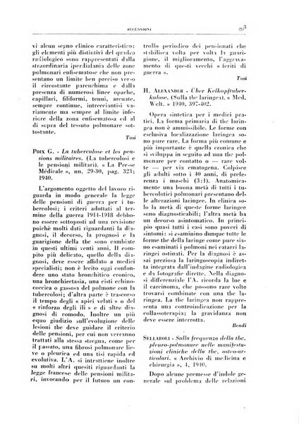 Rivista di patologia e clinica della tubercolosi organo ufficiale della Società italiana fascista di studi scientifici sulla tubercolosi